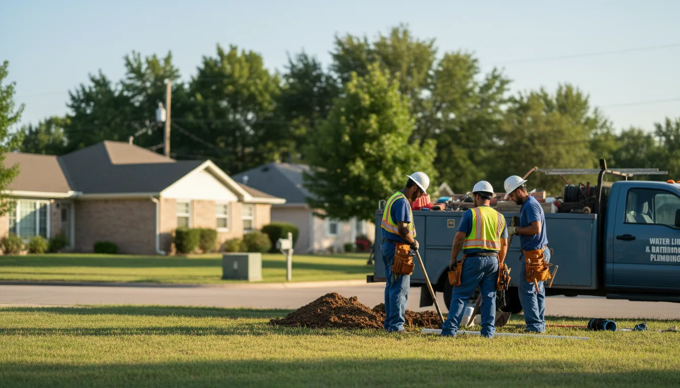 Residential water line and bathroom plumbing service in Lena, MS